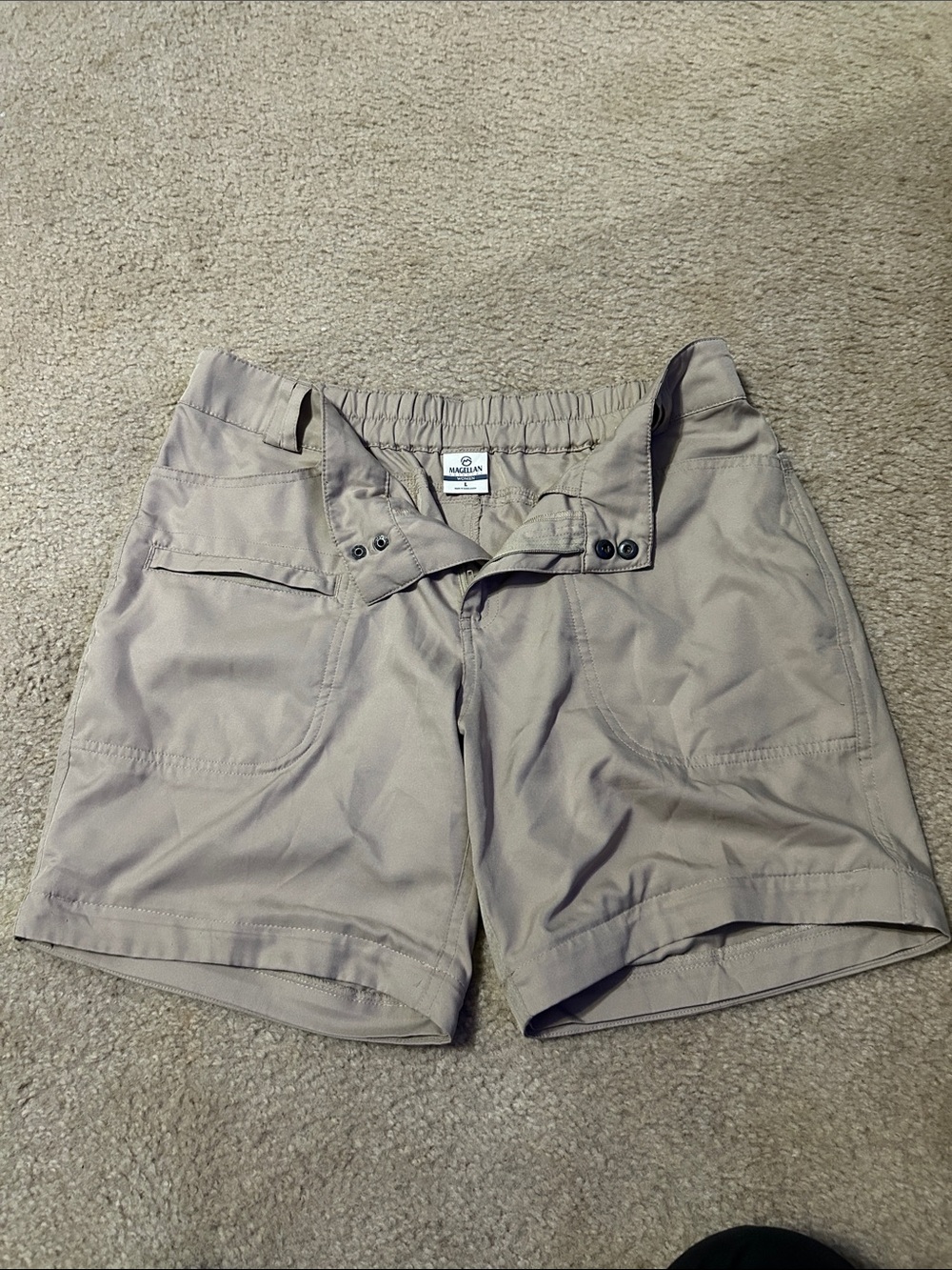 Magellan Outdoors Women's Light Khaki Outdoor Bermuda Shorts